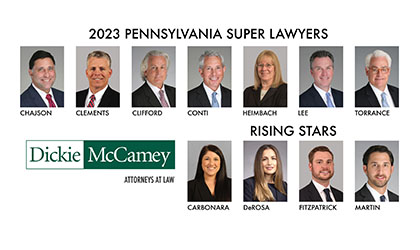 DMC’s 2023 <i>Super Lawyers</i> and <i>Rising Stars</i> Selectees from Pennsylvania